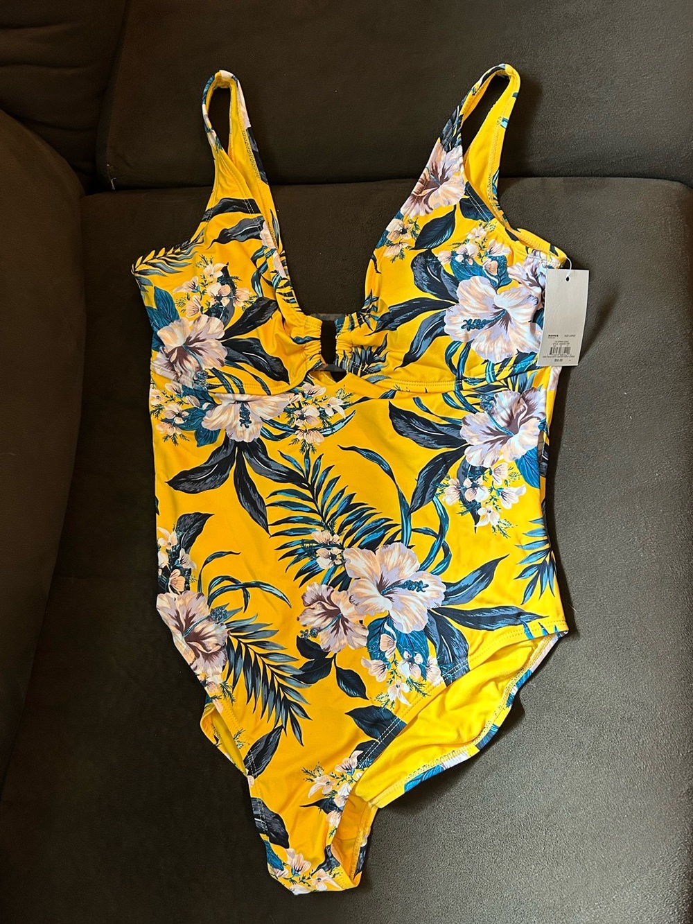 Yellow Floral Swimsuit